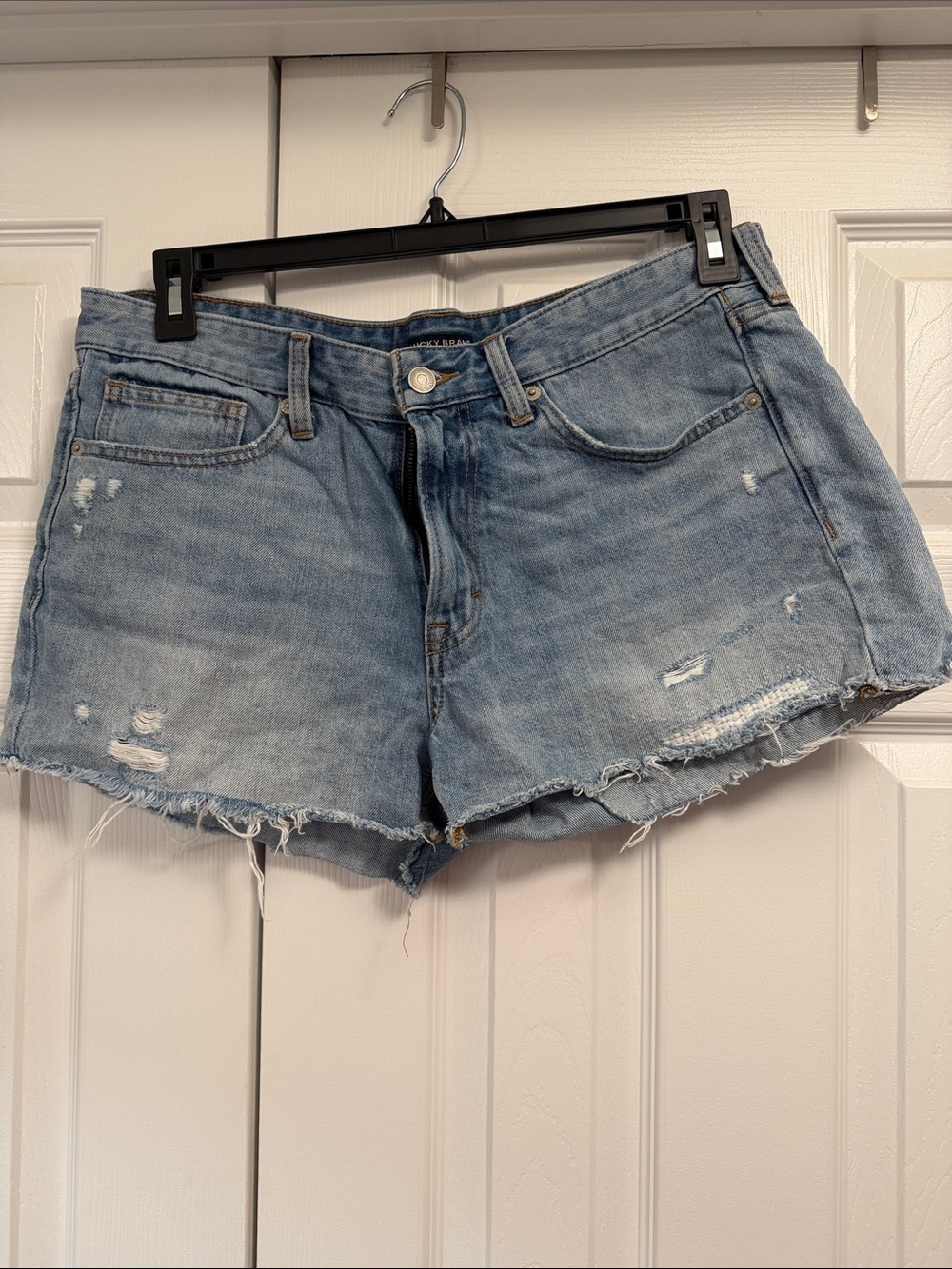 Lucky Brand Light Blue Distressed Denim Shorts